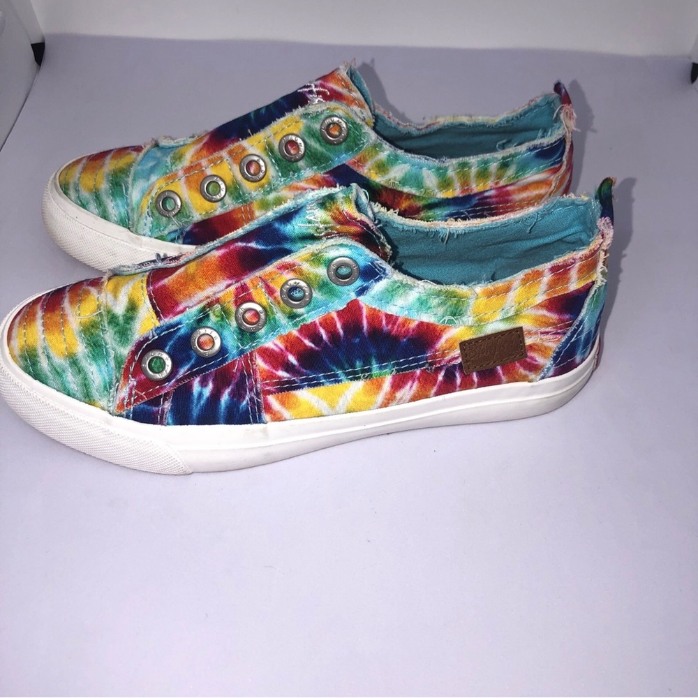 Blowfish Malibu Slide On Distressed Tie Die Sneaker Size. 6.5 Multicolor - Picture 3 of 8
